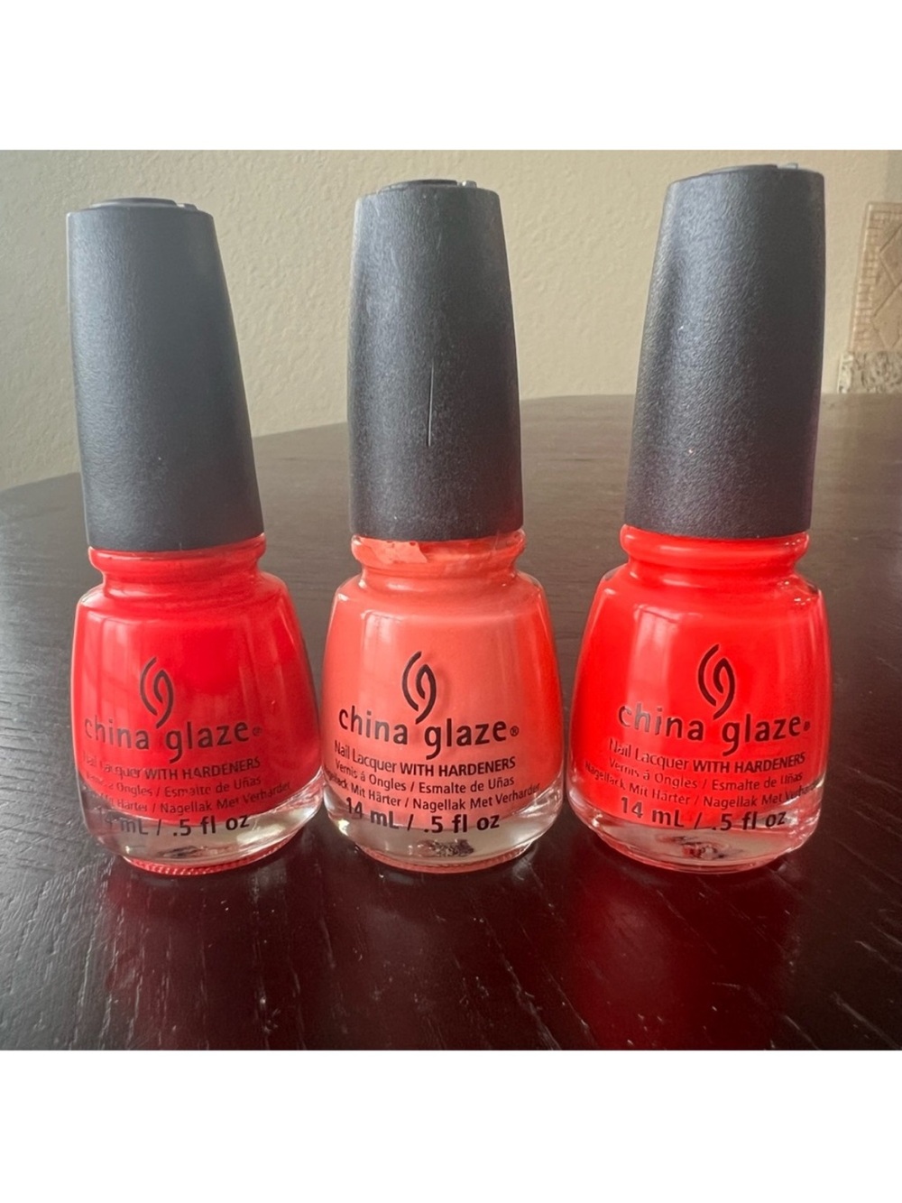 China Glaze Reds and Oranges Nail Polish Trio mostly full